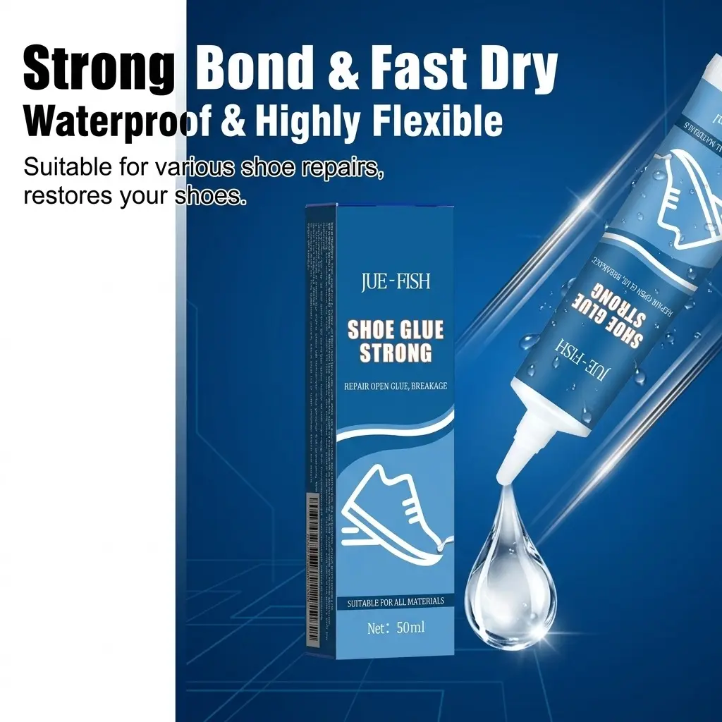 Shoe Glue, Super Strong Adhesive, Fast-Drying Glue for Shoes, Wood, Metal, Plastic & Fabric. Strong Bonding, Heat Resistant and Water Resistant. Easy to Apply, Just Add 1-2 Drops to Loose Shoe Areas and Wait About 10 Minutes for Quick Repair.