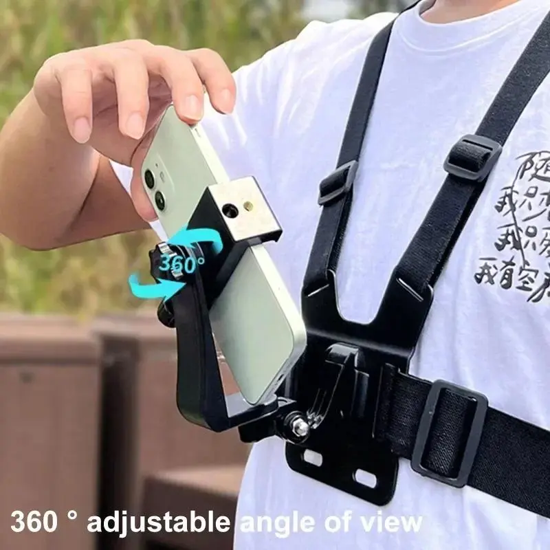5 in 1 Mobile Phone Chest Strap Mounting Holder Phone Holder for Video Recording Fixed Live Broadcast Accessories Cellphone Accessory First Angle Video Record life Phone Bracket Multifunctional Phone Stand