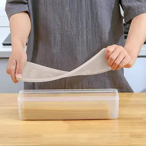 Food Storage Container, 1 Count Airtight Spaghetti Container with Lid, Stackable Food Storage Box for Rice Pasta Cereal Spices Coffee Beans, Kitchen