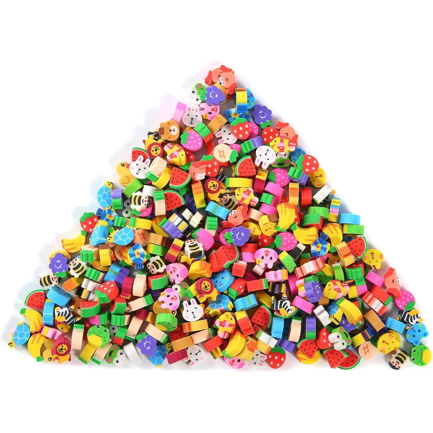 300 count Mini Erasers for , Bulk Small  Fruit Pencil Erasers Assortment for  Rewards, School Supplies and  Filling