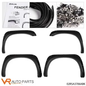 4pcs Pocket Rivet Style Fender Flares Fit For 02-08 Ram 1500 03-09 Ram 2500 3500
