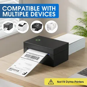 Thermal Tear-Off Foldable Labels - 4x6 in Blank Strong Adhesive Sheets, Label Printer-Compatible, 450-Count Stack for Office Address Use