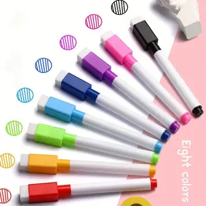 8 Whiteboard Pens Blackboard Note Markers Liquid Chalk Markers Water-Based Ink, Magnetic Erasable, School Office Stationery Supplies, New Condition