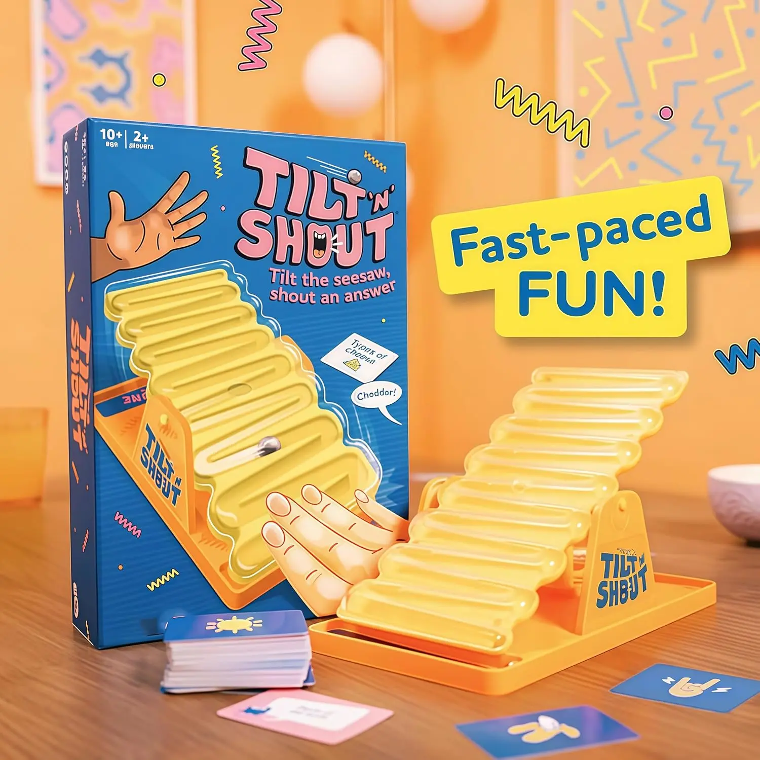 Family Board Game - Tabletop Game for Reflex and Voice Testing, Speed and Shouting Focused Frantic Group Activity