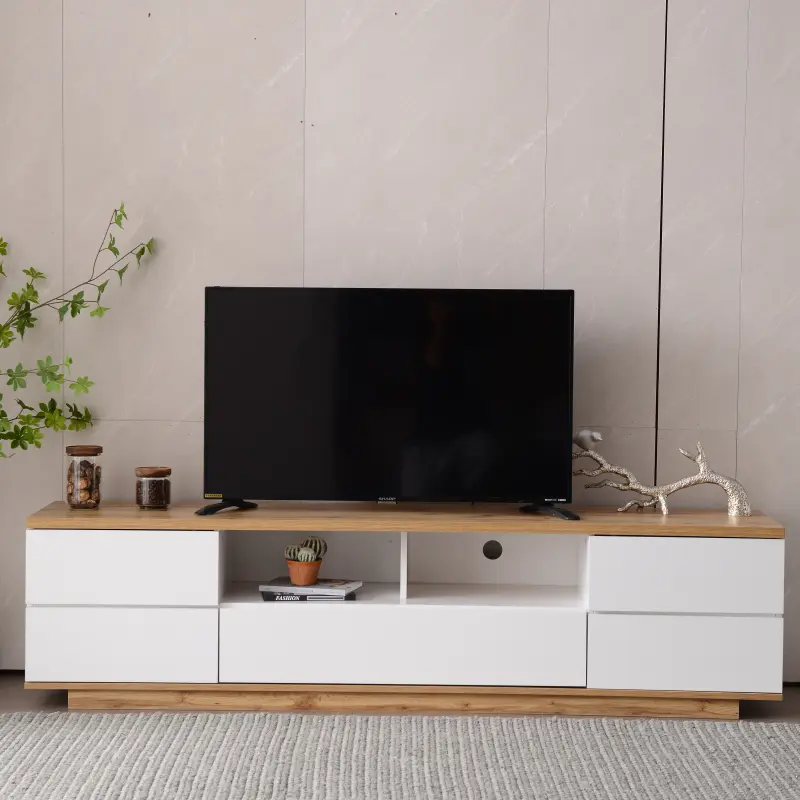 Modern TV stand for TVs up to 80'' , Media Console with Multi-Functional Storage, Entertainment Center  with Door Rebound Device, TV cabinet for living room,Bedroom(High end and high-quality)