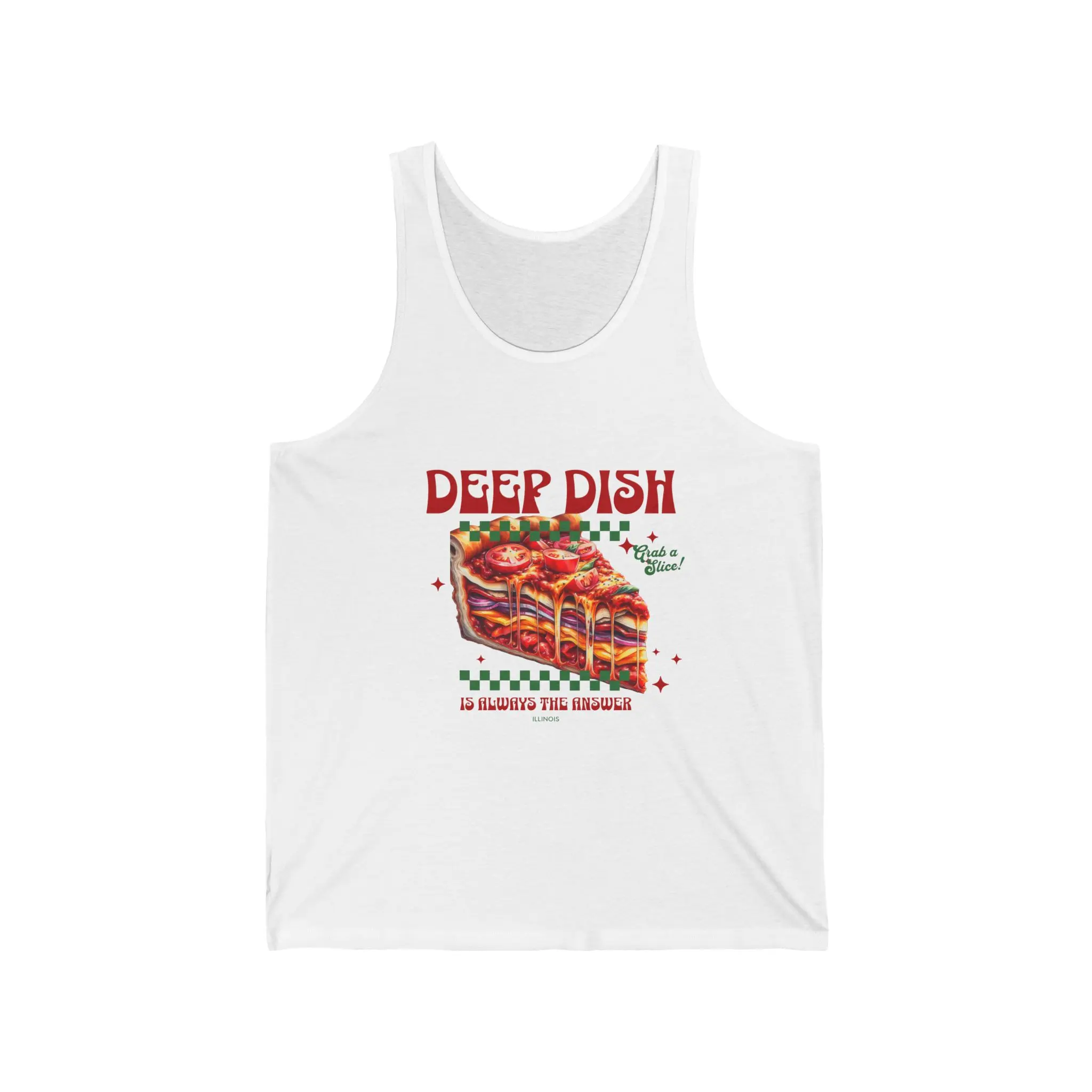Deep Dish Illinois: Unisex Jersey Tank