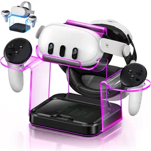 BEBONCOOL VR Charging Dock for Meta Oculus Quest 3 LED Quest Charging Station for Oculus 2 Aceesorie  Controller Stand