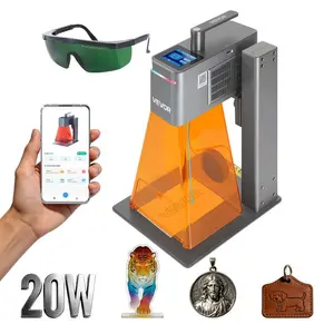 summervibes VEVOR 2-in-1 Dual Laser Engraver, 10, 000 mm/s High Speed, Portable 20W Blue and 2W IR Laser Engraving Machine, 6.3x 5.5 in Engraving Area, Manual Auto Focus, DIY Engraver Tool, for Wood Acrylic