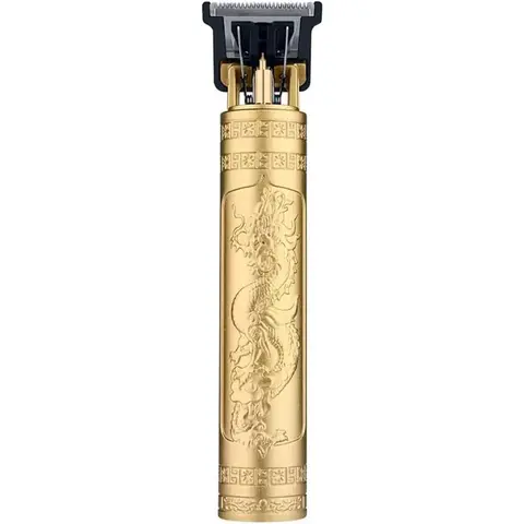 Professional Rechargeable Beard Trimmer (10PCS, Gold) - 500mAh, 90-Minute Runtime Men's Adjustable Blade Clippers, 5V USB Charging Wireless Device with Adjustable Combs, Cleaning Brush, Precise Trimming