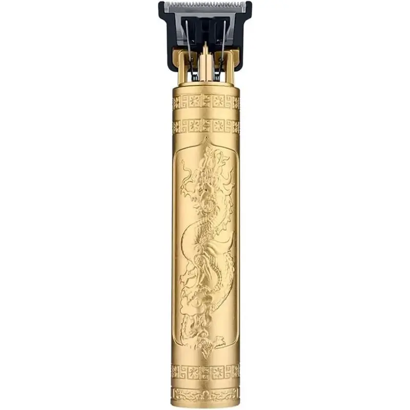 Professional Rechargeable Beard Trimmer (10PCS, Gold) - 500mAh, 90-Minute Runtime Men's Adjustable Blade Clippers, 5V USB Charging Wireless Device with Adjustable Combs, Cleaning Brush, Precise Trimming