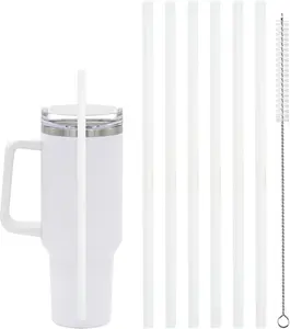 6 count Replacement Straw for  Adventure Quencher 40 oz 30 oz Cup Tumbler,Straws with Cleaning Brush for  Accessories