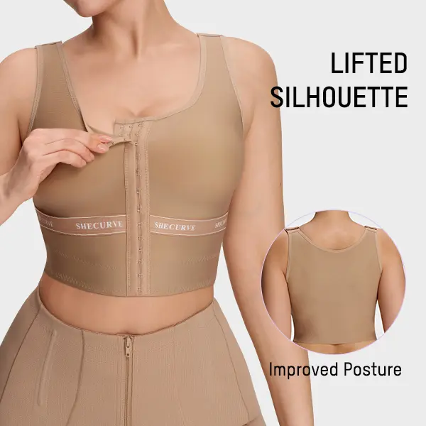 SHECURVE Sleeveless Posture Corrector Shaping Vest for Women Adjustable Back Support Tummy Control Upper Back Straightener Hunchback Relief Daily Wear #SummerVibes