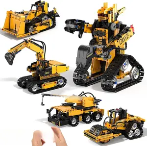 5 in 1 STEM Robot Building Kit, 535 Pcs Remote Control Excavator Science Educational Kit, Technic Coding Robotic Toys Gift for Kids 6 7 8 9 10 11 12+ Years Old Boys Girls