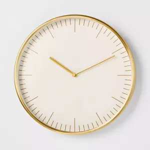 16" Metal Bronze Wall Clock - Threshold designed with Studio McGee