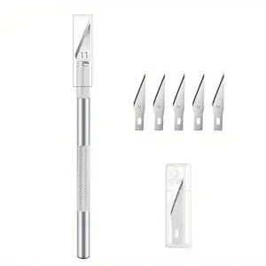 sets Non-Slip Metal Kit Cutter Engraving Craft knives+5pcs Blades Mobile Phone PCB DIY Repair Hand Tools Cutting Supplies