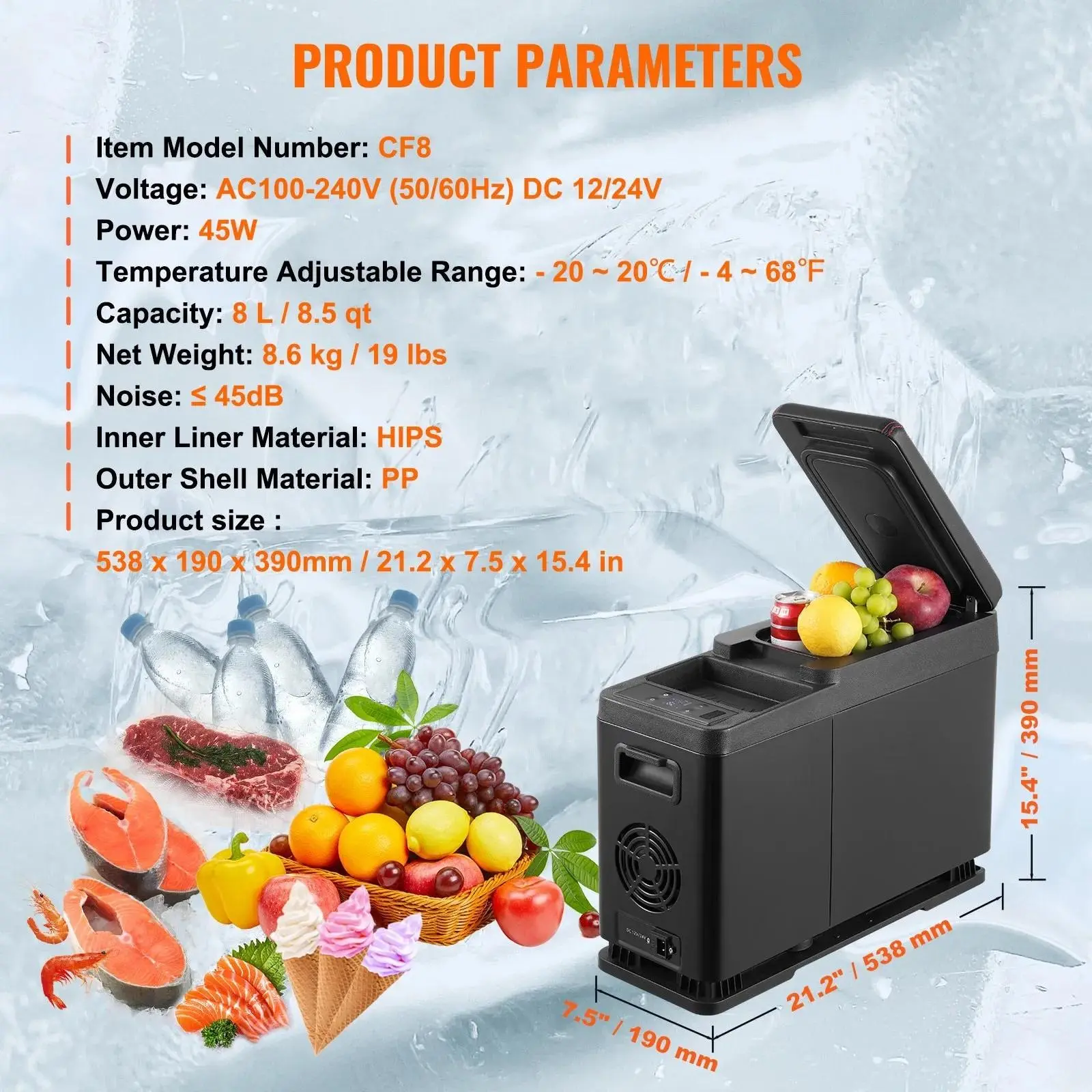 8.5QT/8L Wireless Charger & Single Zone