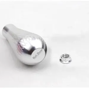 Billet Silver Tear Drop Weighted Shift Knob 195 Grams M10 x 1.5 Aluminum EG EK DC2