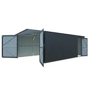 13x20 FT XXL Upgraded Metal Storage Shed | Extra Large Outdoor Steel Garage Shed with Double & Side Doors | Weatherproof Storage