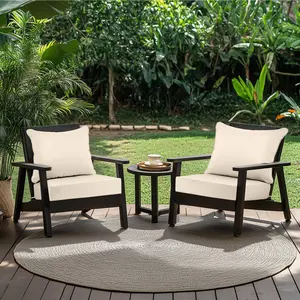 Aimi U Outdoor Patio Cushion Solid Color Waterproof Memory Foam Deep Seat Cushion for All-Season Use Easy Maintenance Durable Rattan Chair Cushion Set