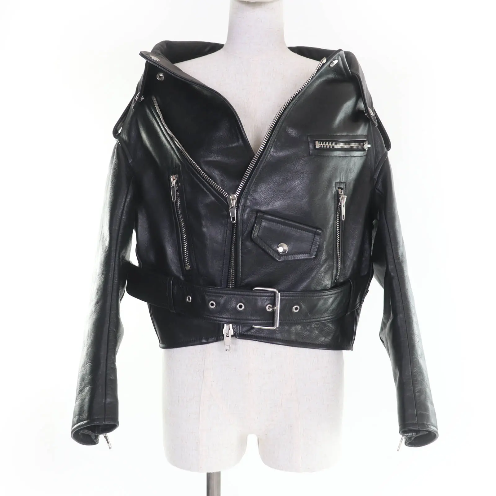 Pre-owned Balenciaga Calfskin Small Leather Goods Leather Jacket
