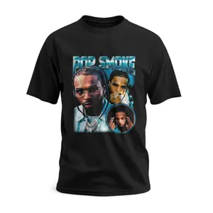 T-Shirt POP Family SMOKE Women T Short Shirt Shirts Vintage Shirt Design Big Rapper Gift for Men Hip Event Hop Girl Streetwear Unisex Novelty Boy Friend Tee Sleeve