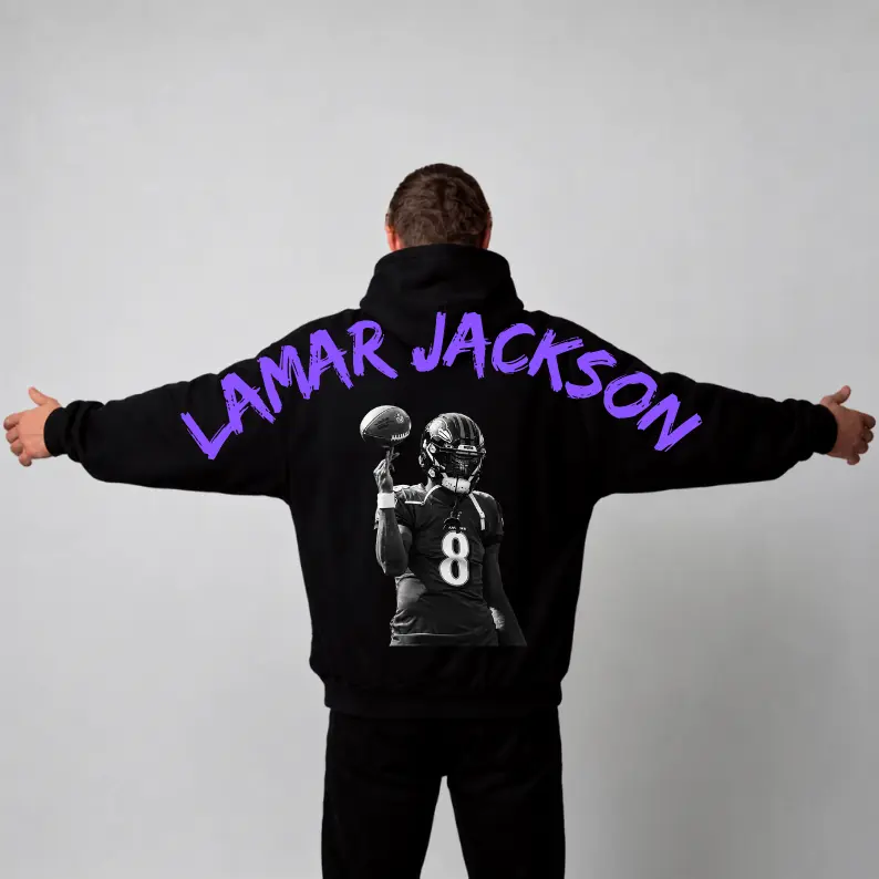 LAMAR JACKSON BLUR BACK SIDE HOODIE