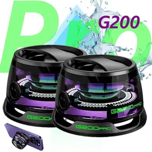 G200 pro Mini Speaker, B2u RGB Magnetic Bluetooth Speaker, Mini Multifunctional Shower Speaker, Portable Wireless Speaker with RGB Color Light for Room, Bike, Car, Outdoor(Black)，portable mini bluetooth speaker，Easter gifts, Father's Day gifts, World Cup