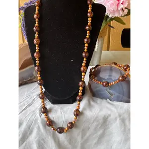 Sacred Mala Bead Necklace and Bracelet Set for Men