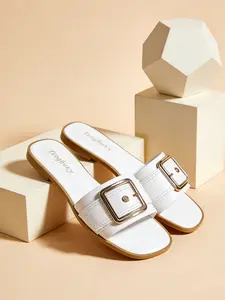 New Women's One-Step Open Toe Casual Fashion Versatile Beach Sandals, Comfortable Elegant Slip-On Slippers for Summer