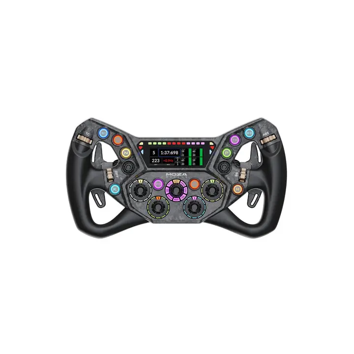 MOZA Racing KS Pro 300mm Sim Racing Steering Wheel with HD Telemetry Screen, Magnetic Custom Sticker Accessories, LED Lights | RS095
