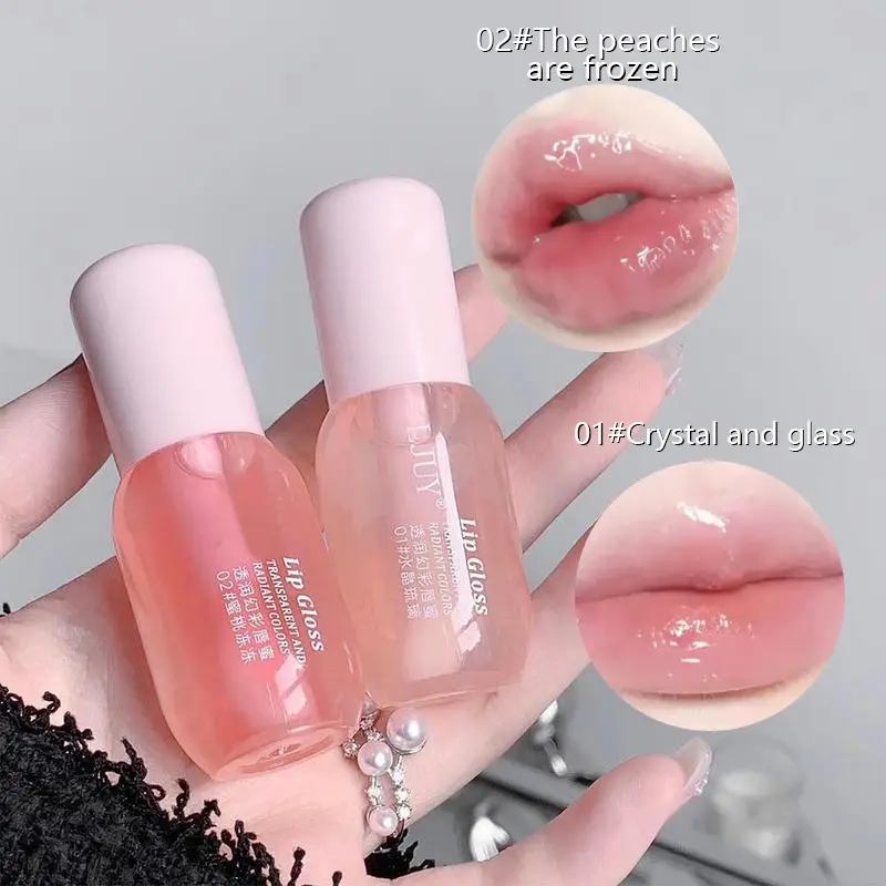 Moisturizing Lip Balm, 2 Counts/set Hydrating Glossy Lip Glaze Stick Plumping Lip Oil for Girls & Women, Fall Gift, Christmas Gift, Mother's Day Gift,