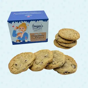 Ginger's Sea Salt Chocolate Chip Lactation Cookies 8 Pack for Breastfeeding Moms - Tasty Snack & Delightful Taste