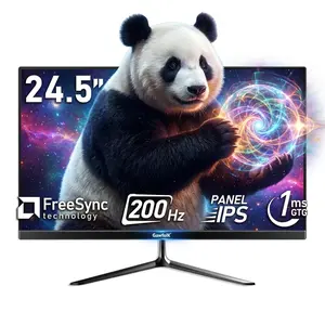 Gawfolk 24.5-Inch 200Hz FHD 1080P Gaming Monitor, Frameless Design, 1ms Response Time, FreeSync, Built-in Speakers, 99% sRGB, 178° Wide Viewing Angle, HDMI & DisplayPort, 75x75mm VESA Wall Mount Compatible Monitors