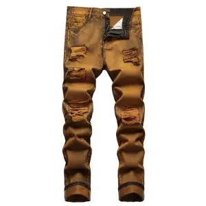 Men's Retro Ripped Denim Jeans
