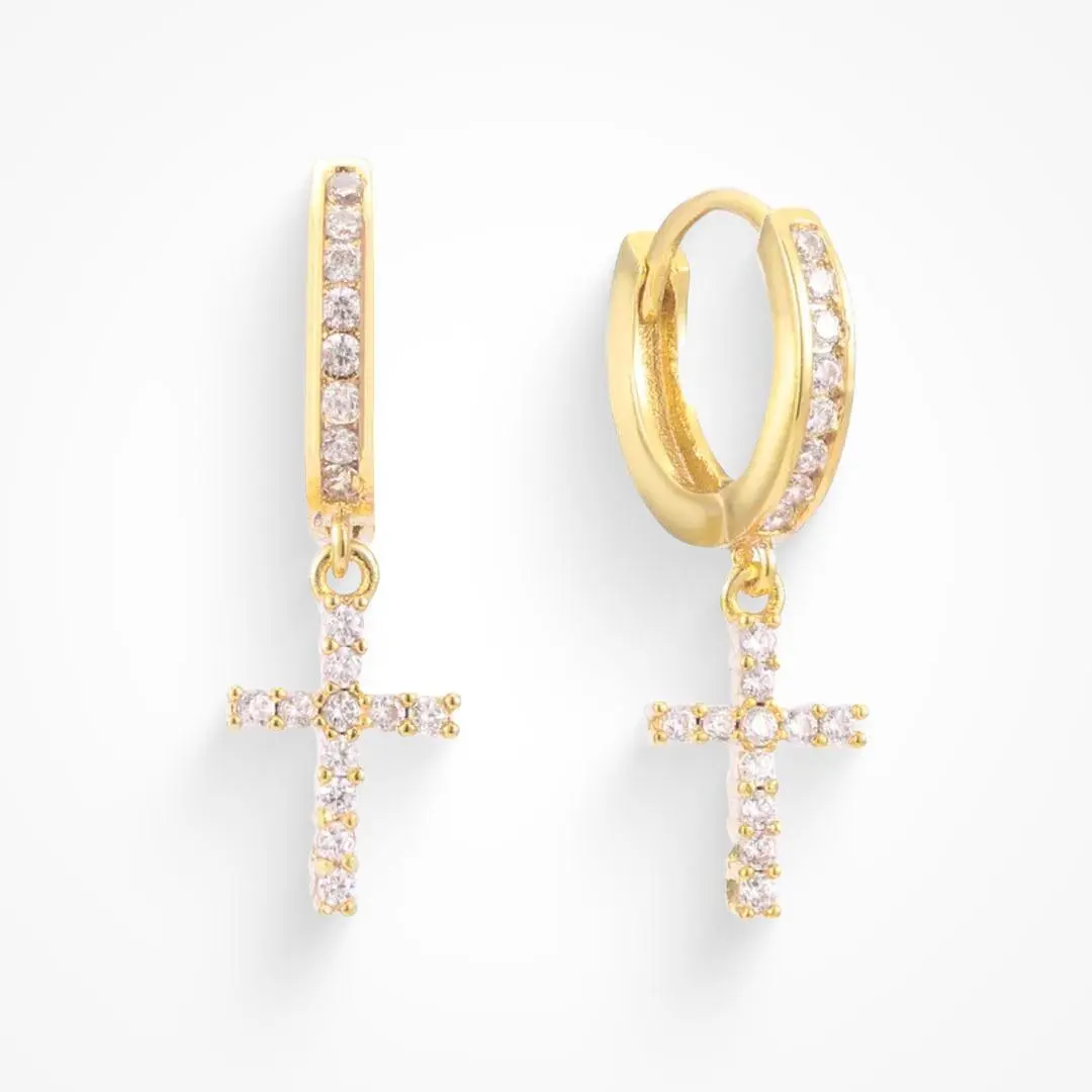 EVRY JEWELS Gold or Silver Plated Women's Hypoallergenic Don't Cross Me Earrings