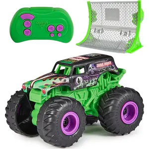 Remote Control Monster Truck with Ramp, Small 1:64 Scale RC Cars Young studentToys for Boys and Girls Ages 3 4 5 6 and up