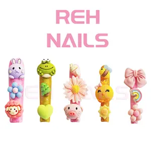 Handmade Art Nail Art Cartoon Cute Doll Animal Flower Accessories press on nails