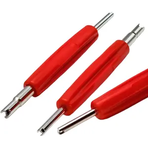 6 count R134A R12 A/C HVAC Valve Core  Set,Dual Heads Valve Core Remover Schrader Valve Stem Core Remover Tool Air Conditioning Line Repair Tools for HVAC R22 R12 R410A A/C System