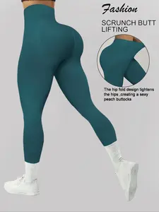 High Elastic Seamless Women's Yoga Pants, Gym Workout Leggings, Butt Lifting Abdominal Support, Outdoor Fitness Running Cycling, Multi-Sport Scene