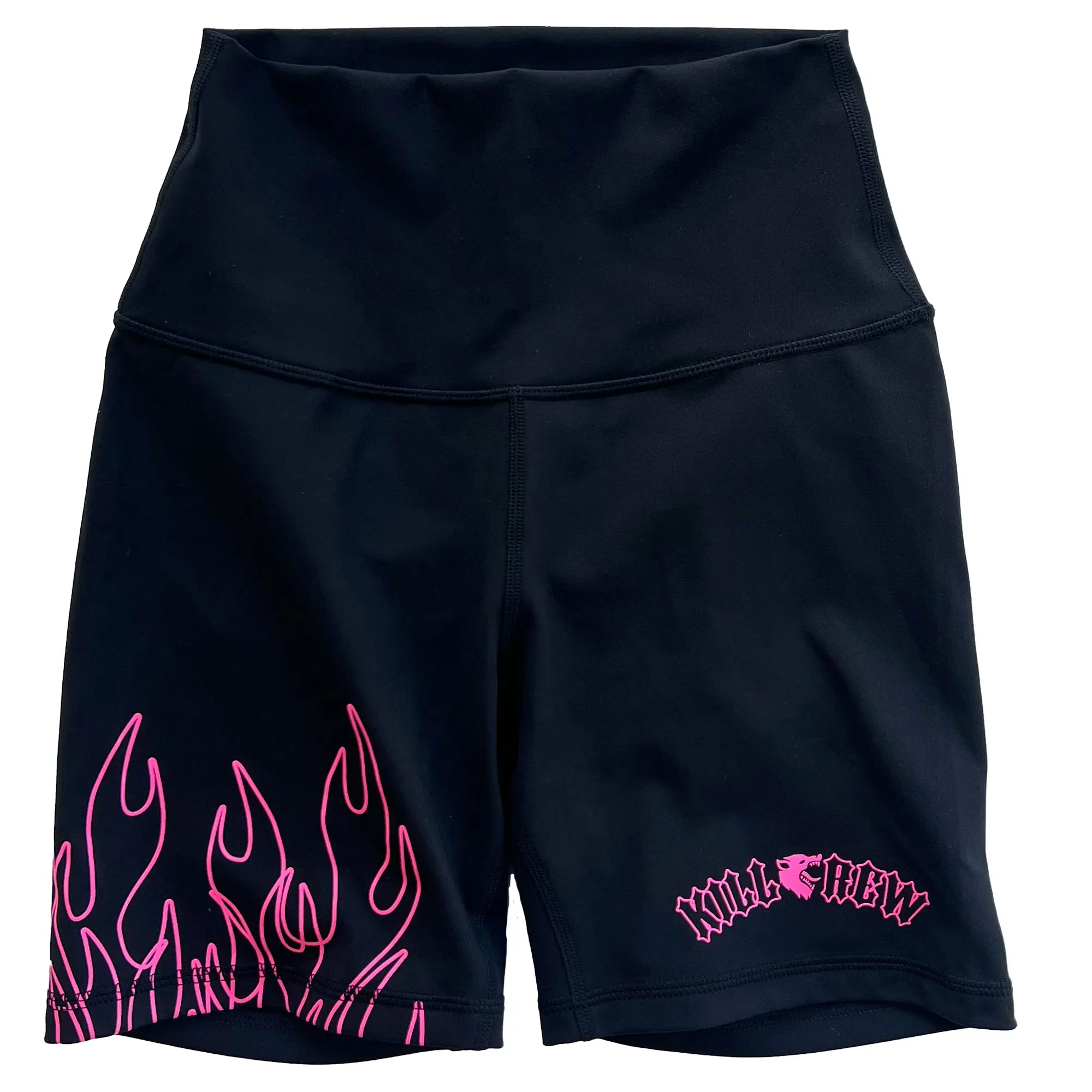Kill Crew Scrunch Biker Shorts - Polyester-Spandex Athletic Wear Shorts, 24" Waist, Slight Scrunch Adds Shape, True-to-Size Workout Clothes (Sizes XXS, M, 3XL)