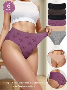 Women's Letter Print Panty, Soft Comfy Breathable Briefs for Daily Wear, Underwear for All Seasons, Fashion Breathable Underwear