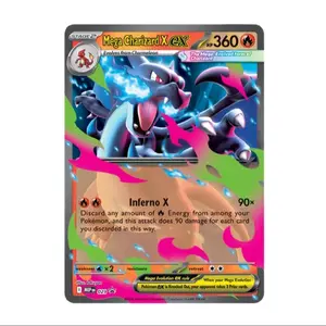 Mega Charizard X ex - 029 - ME: Mega Evolution Promo (MEP)  Sleeve & Top Loader Included
