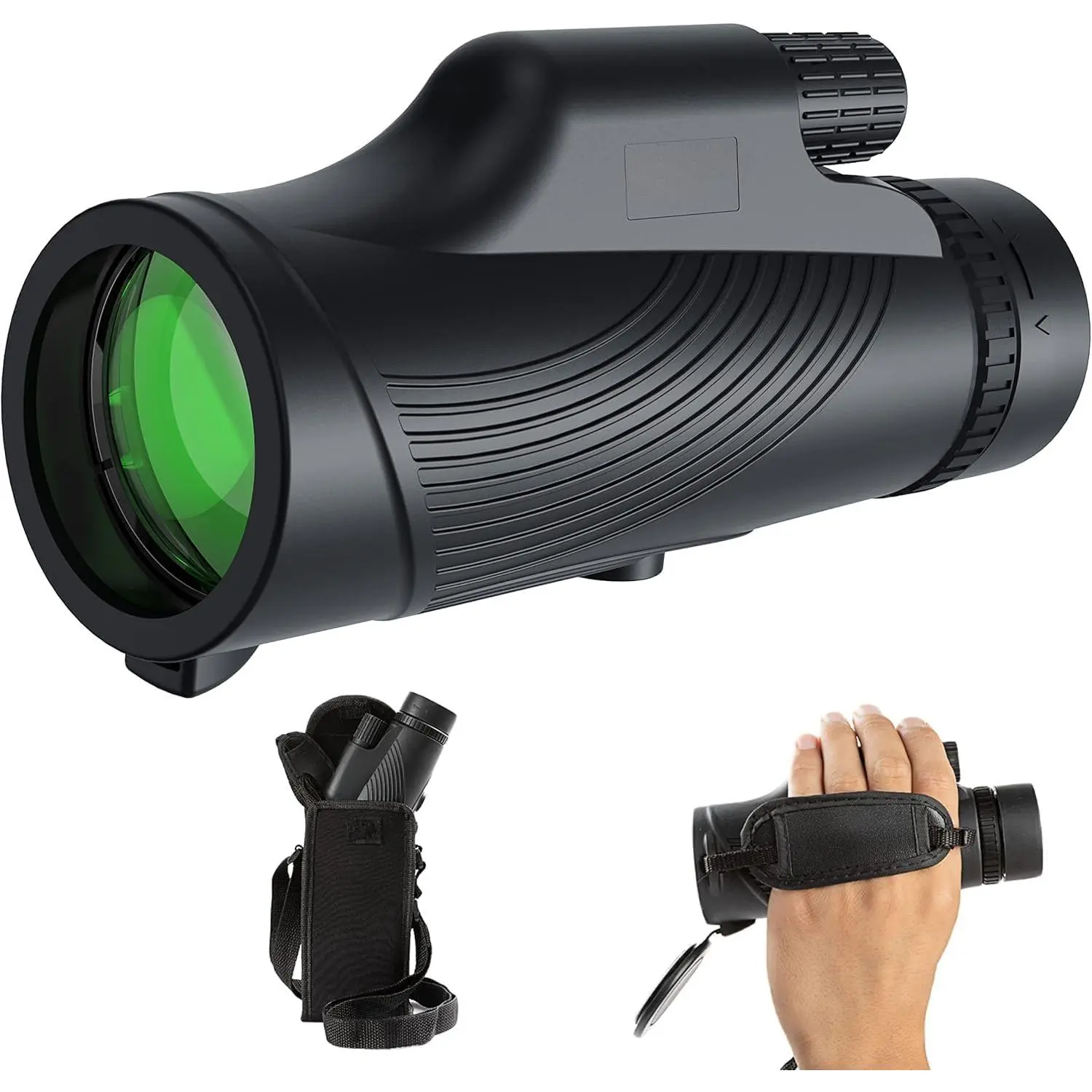 Monocular Telescope,  Monoculars for Adults, Compact Portable Waterproof Monocular with Hand Strap, Lightweight Handheld Pocket Telescope for Bird Watching