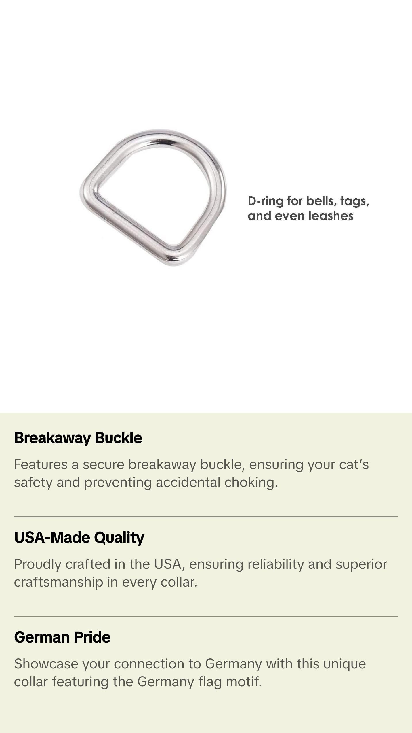 Cat Collar with Germany Flag | Great For National Holidays, Festivals, Parades, Sporting Events, Pride Events