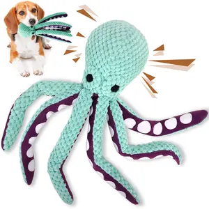 Octopus toys, a new choice for pets to relieve boredom! Bite-resistant and sound-making plush octopus toys for dogs, anti-tampering design, suitable for all kinds of dogs, a must-have for home use!