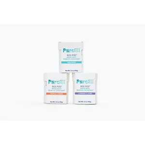 Bod Pods 3-Pack Prebiotic Whole-Body Deodorant Pods 100% Plastic-Free Compostable Refillable for Skin Care & Odor Protection