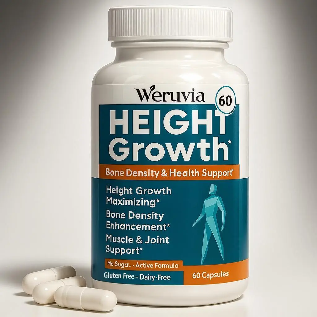 Bone Growth & Height Support Formula – With Essential Minerals and Vitamins for Natural Development, Calcium, Dietary