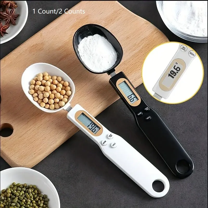 Digital Kitchen Scale Spoon, 1 Count Electronic Measuring Spoon with LCD Display, Kitchen Measuring Utensils for Food Baking, Food Measuring Tool, Kitchenware, Kitchen Gadgets