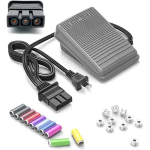 Sewing Machine Pedal and Power Cord for Brother, Compatible with Brother #J00360051 JX2517 LX3817 1034D XL2600i LS2125 XM2701 LX3125 KD1902 VX1120 LS1217 LX3014 LX2500 XR65 XL5130 XR3774 1634D ST371HD