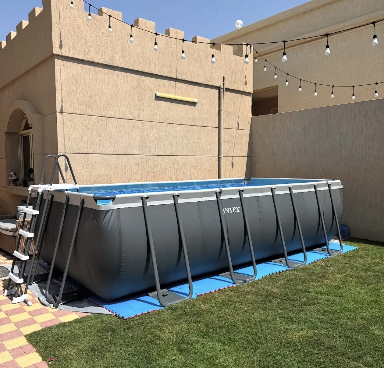 Intex 32' × 16' × 52" Rectangular Ultra XTR Frame Above Ground Swimming Pool Set